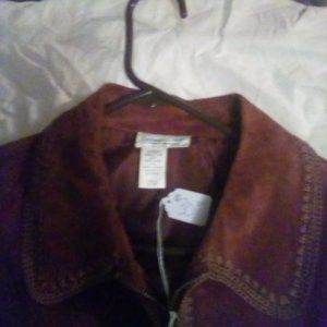 Coldwater Creek Leather car coat